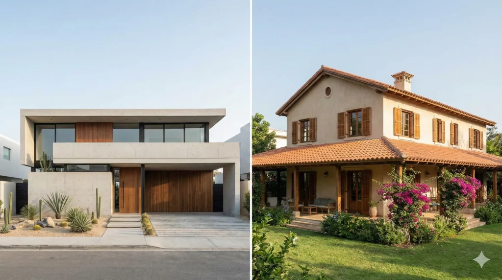 Diferença telhado embutido platibanda e telhado colonial